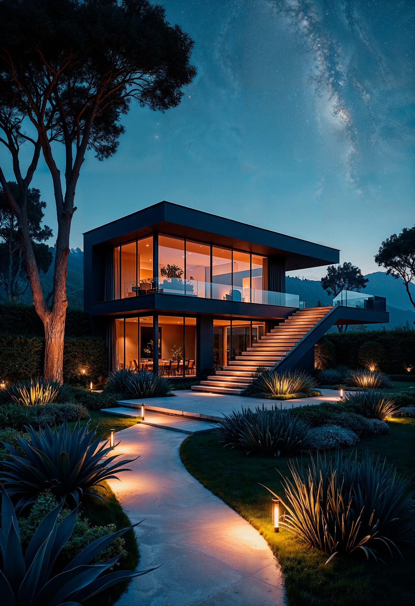 Villa interior — living volume